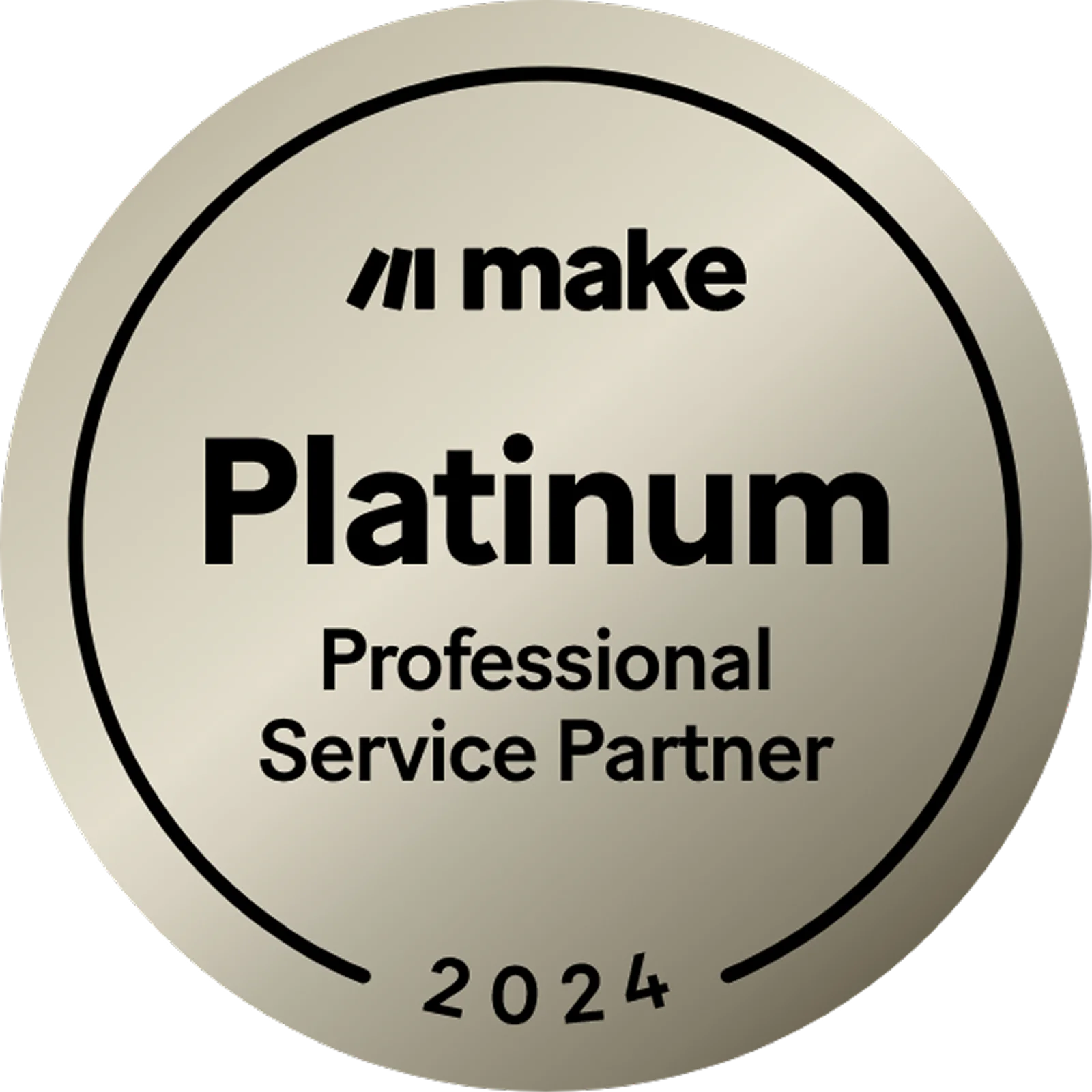 Make Platinum Professional Service Partner 2024 badge